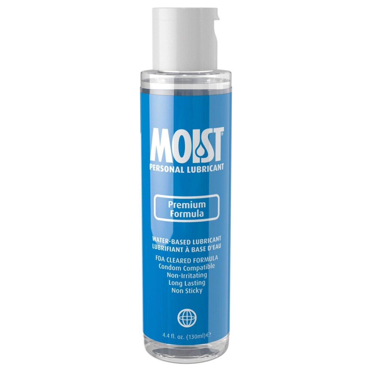 Moist Water based Personal Lubricant Premium Formula Made in USA 4.4 oz