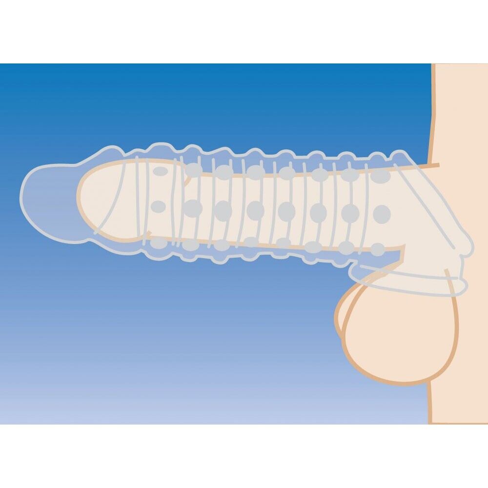 Size Matters Add 1.5" Male Penis Extension Sleeve Extender Girth Enhancer Sheath