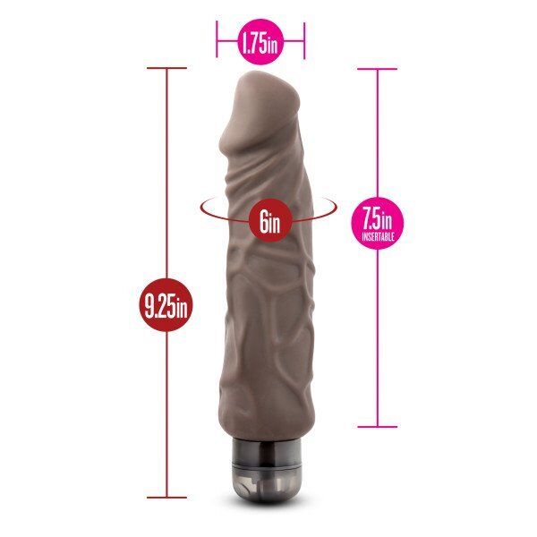 9" Hard On Large Realistic Thick Black Cock Vibrating Dildo Dong Vibe Vibrator