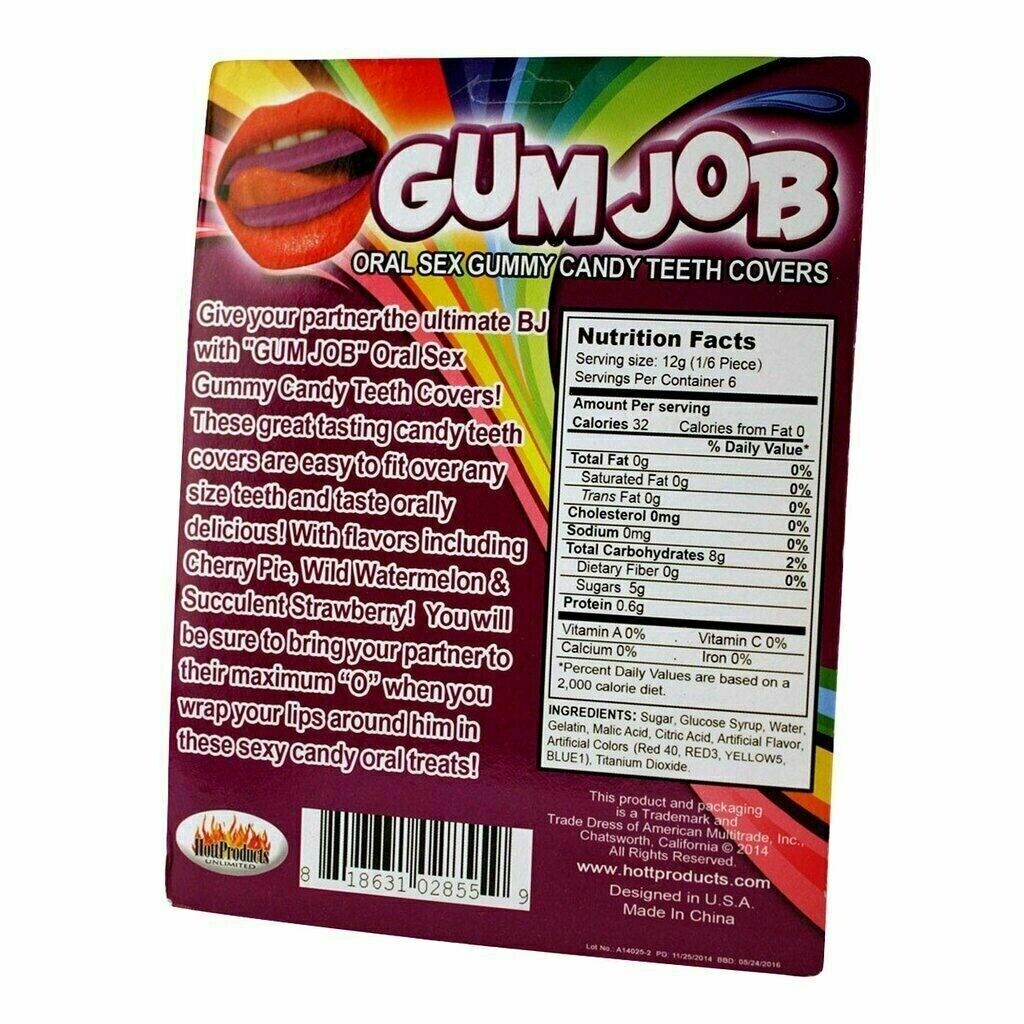 Gum Job Oral Sex Gummy Candy Teeth Covers Blow-job Enhancer for Couples - 6 PACK