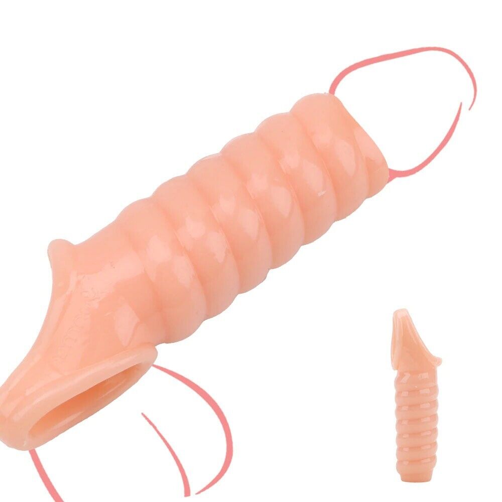 Penis Extension Extender Sleeve Sheath Enhancer Enlarger Sex Toy for Couple Men