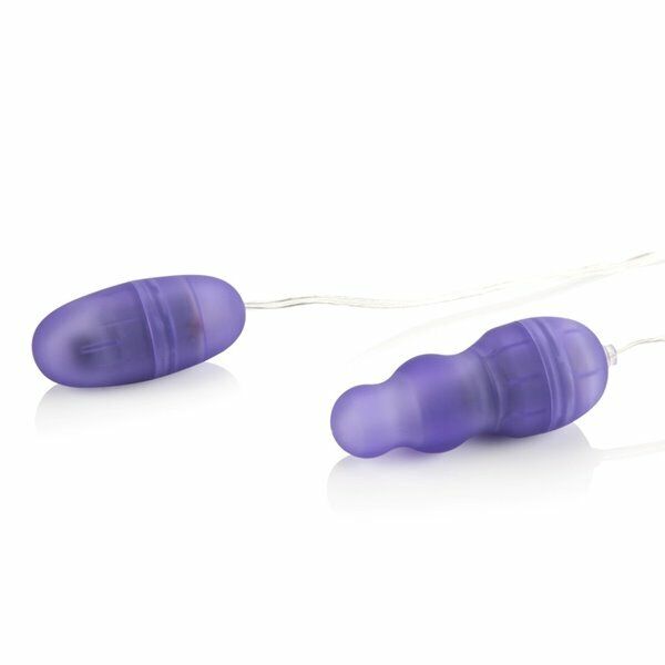 Dual Double Bullets Egg Vibe Clit Nipple Anal Vibrator Stimulator Sex-toys