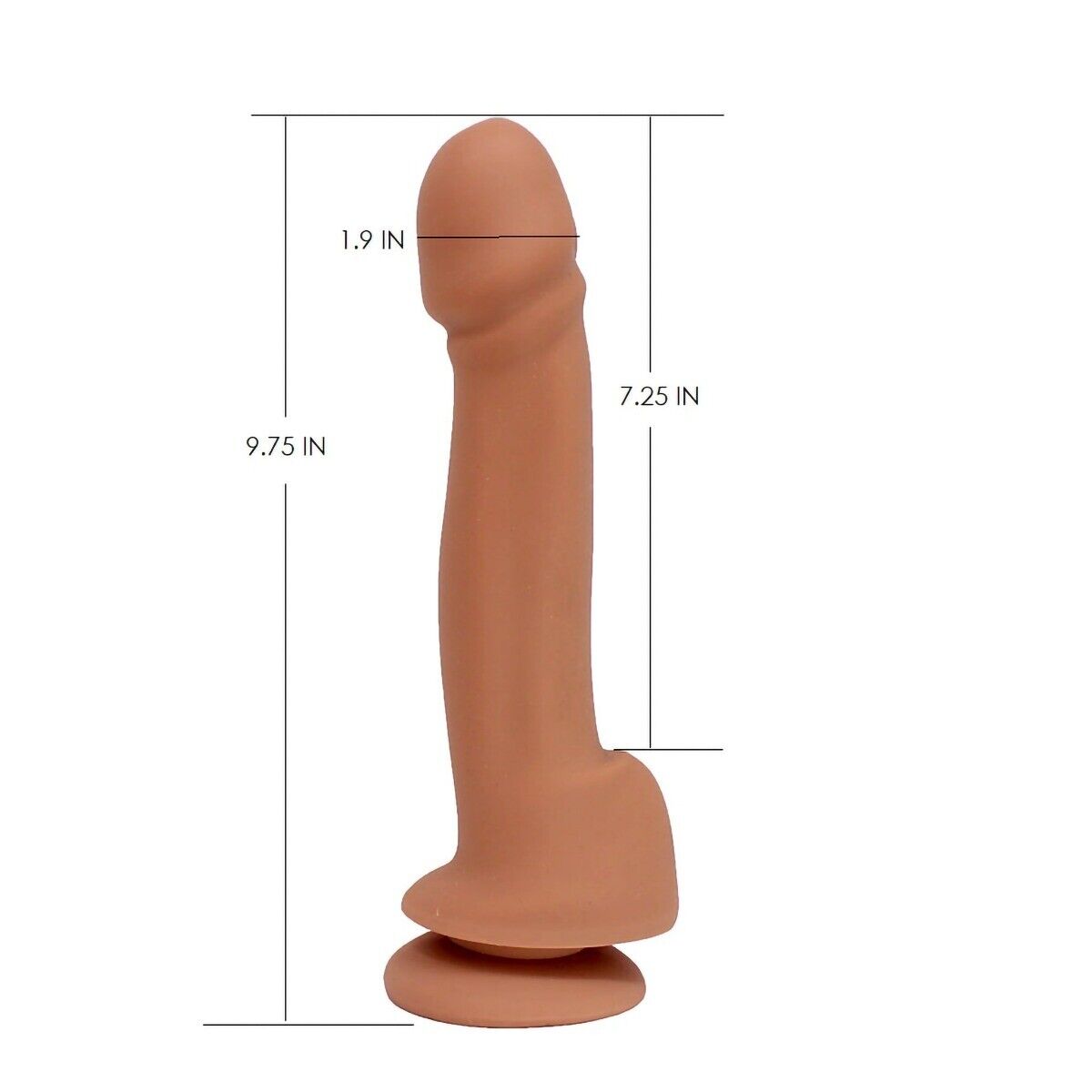 Huge 9.75" Silicone Realistic G Spot Anal Dildo Dong Cock with Suction Cup