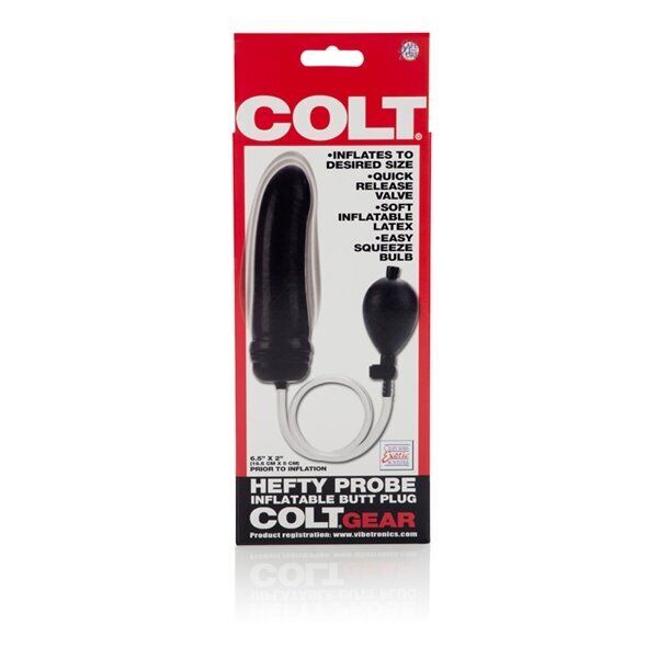 COLT Hefty Probe Inflatable Butt Plug Expandable Vaginal Anal Dildo Balloon Pump