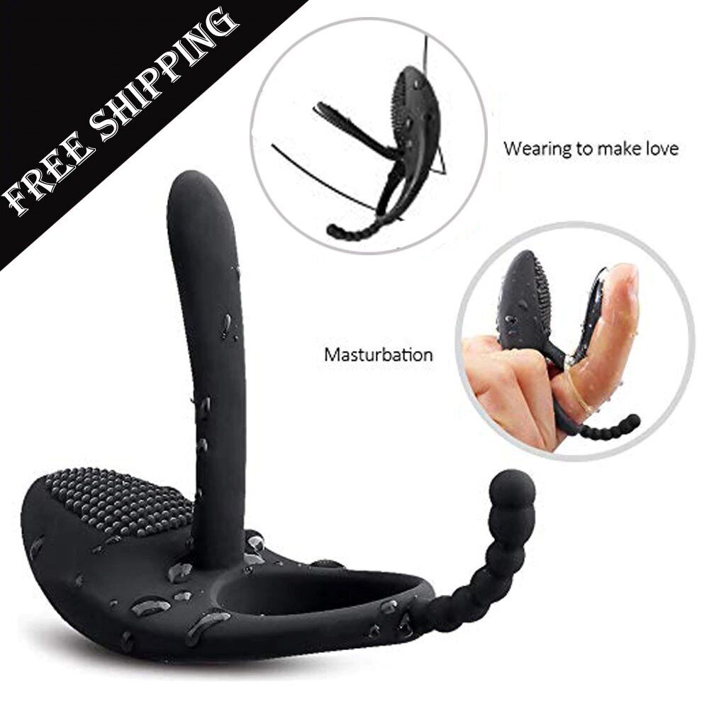 Silicone Vibrating Penis Cock Ring Male Enhancer Sex Toys for Men Women Couples