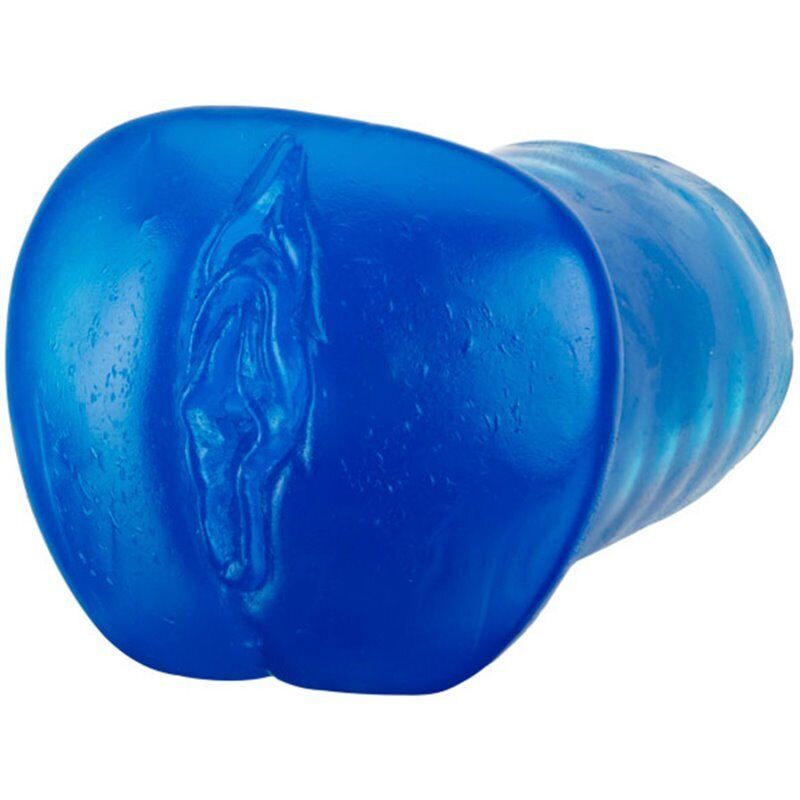 Blue Beaded Discreet Male Masturbator Pocket Pussy Vagina Stroker + Orgasm Beads