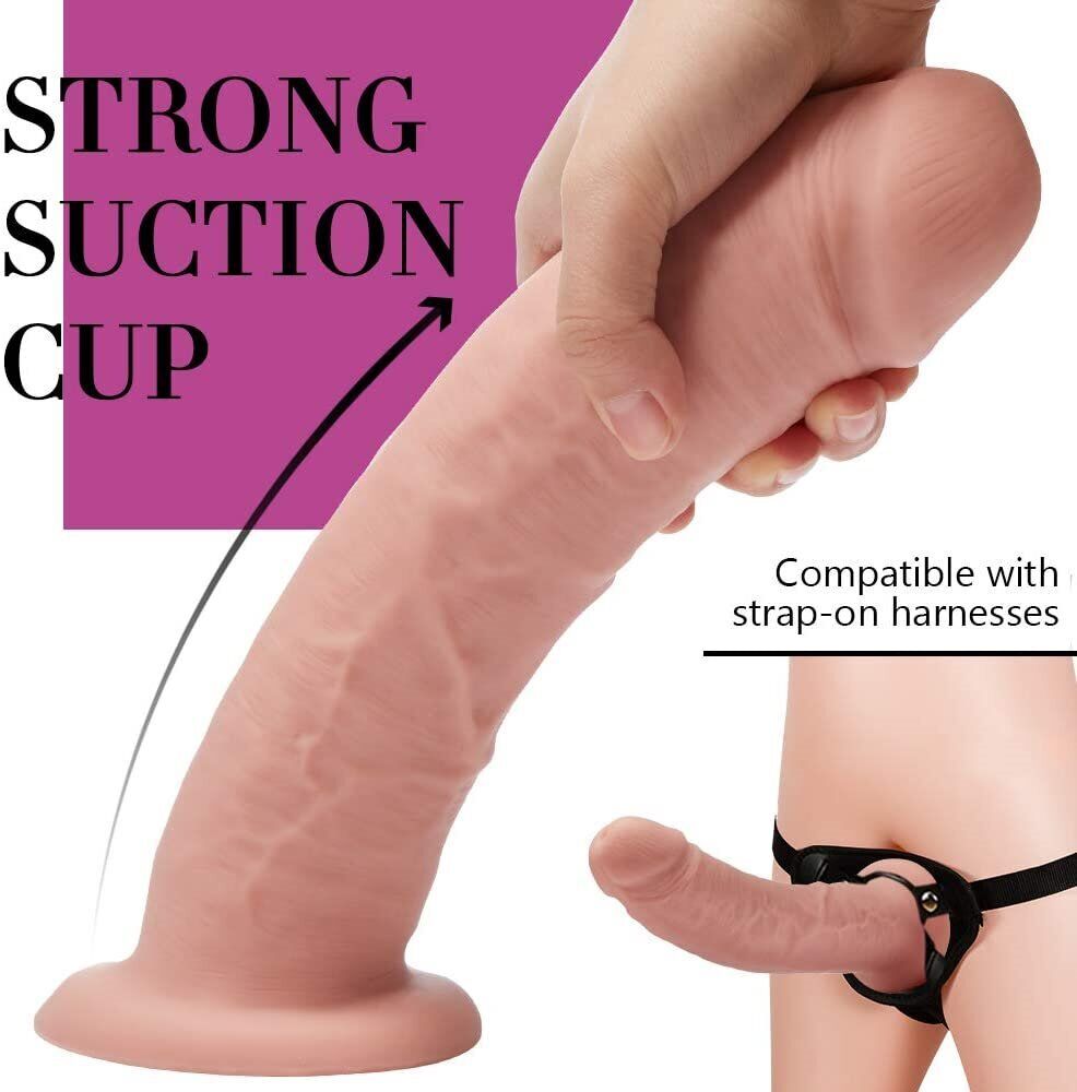 Huge Extra Large XL Realistic Silicone G-spot Anal Dildo Dong Sex Toys