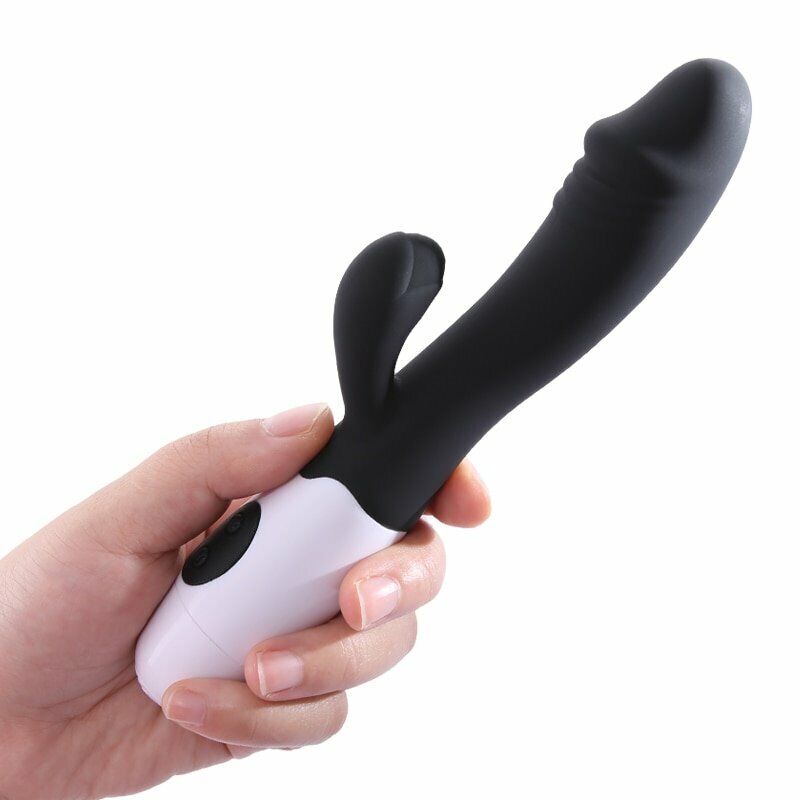 Rechargeable Realistic G-spot Clit Rabbit Vibrator Dildo Sex-toys for Women