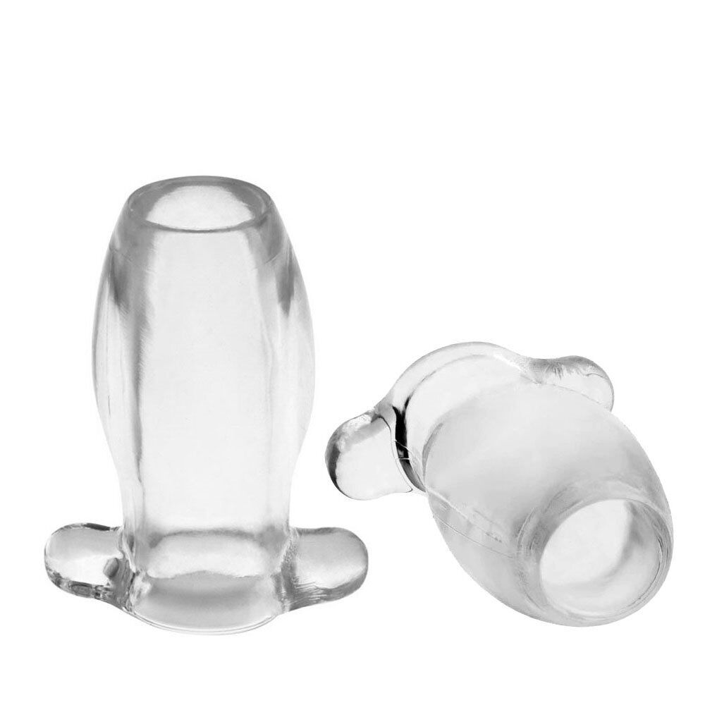 Clear View Soft Hollow Anus Anal Butt Plug Tunnel Dilator Speculum