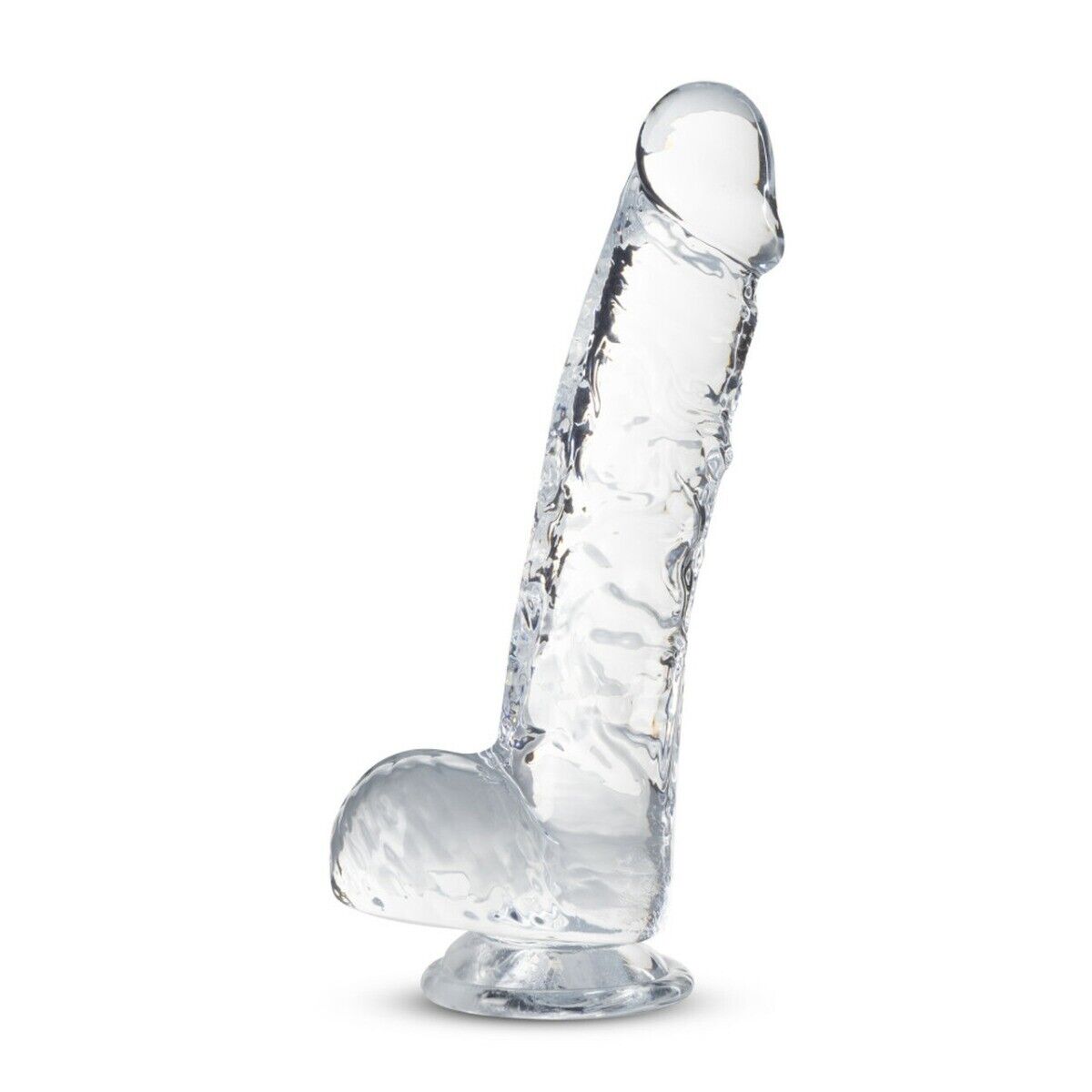 Beginner Realistic Jelly G-spot Anal Dildo Dong Cock with Balls and Suction Cup