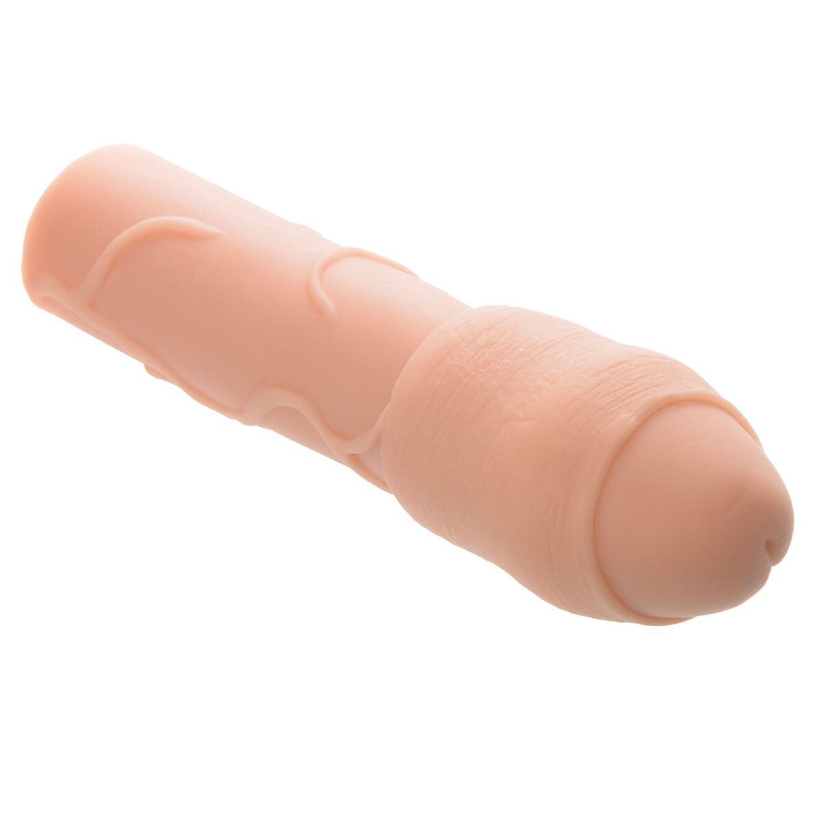 Vibrating Uncircumsized Uncut Cock Penis Extension Extender Sleeve Add 3"