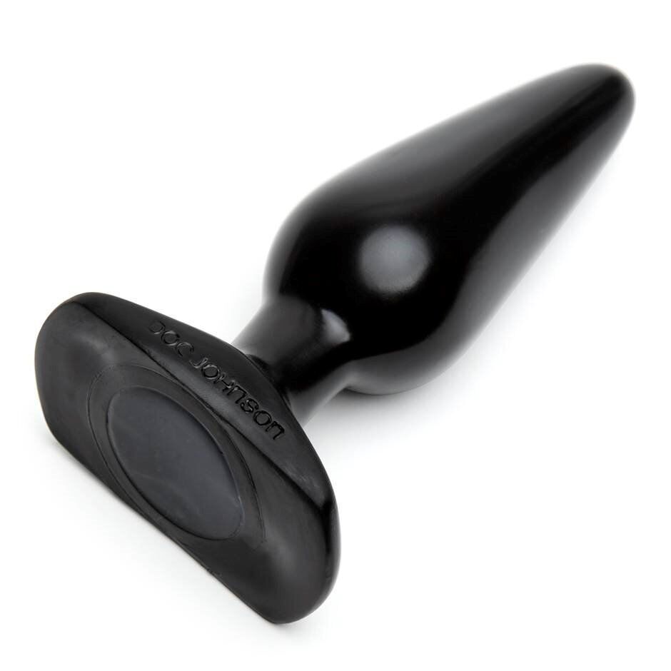 Doc Johnson Black Classic Medium Butt Plug Anal Dildo Sex Toy Trainer