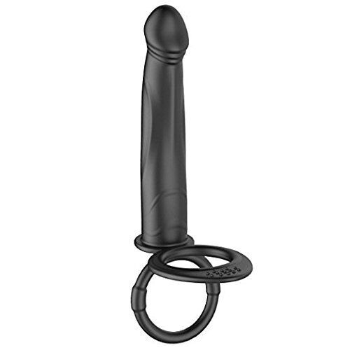 Dual Double Penetrator Penetration Vibrating Penis Cock Ring DP Anal Sex Dildo