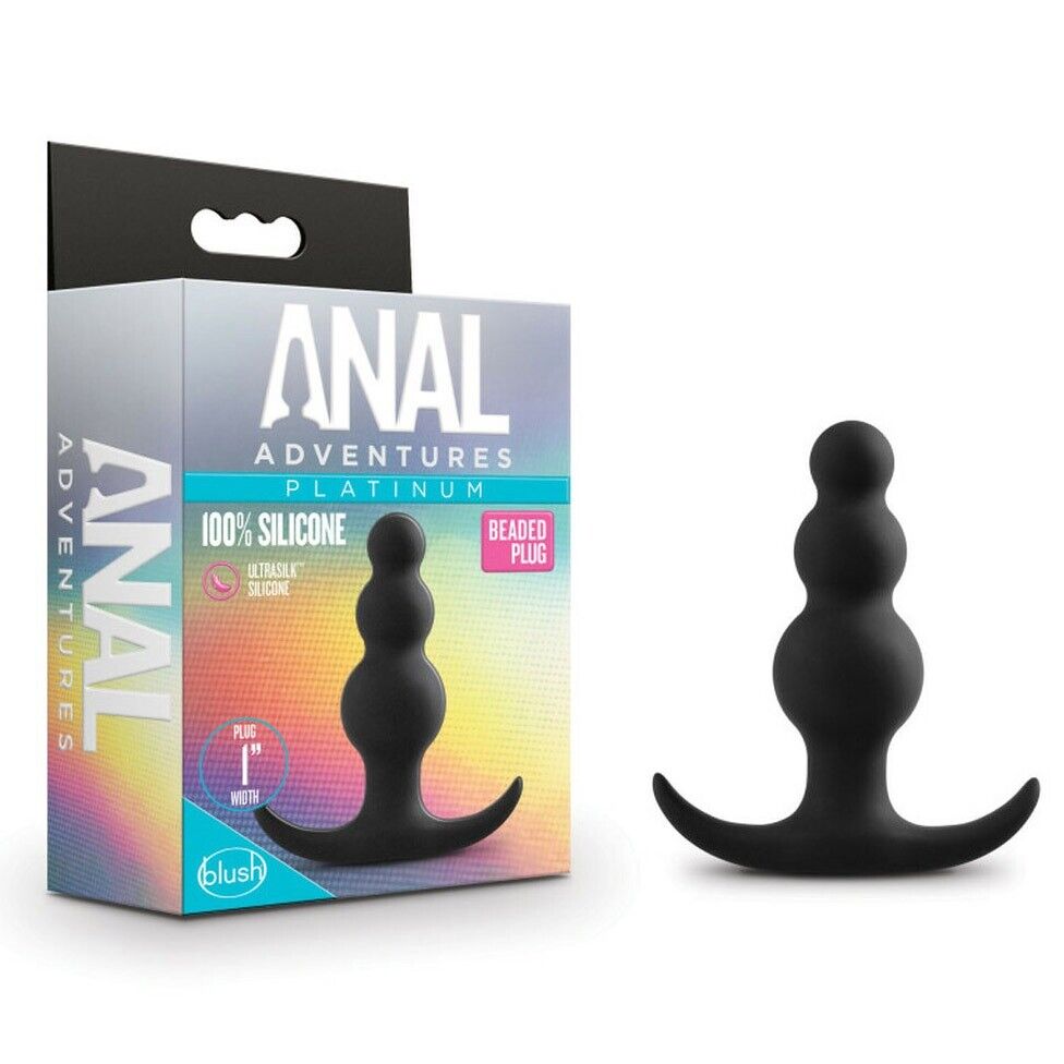 Beaded Silicone Anal Butt Plug Male Prostate Massager Anal Play Sex Toys