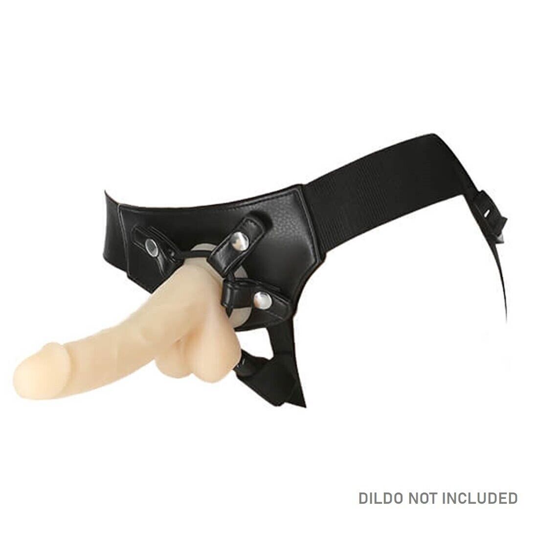 Faux Leather Vibrating Strap On Harness Accessory with O Ring Lebian Sex Toys