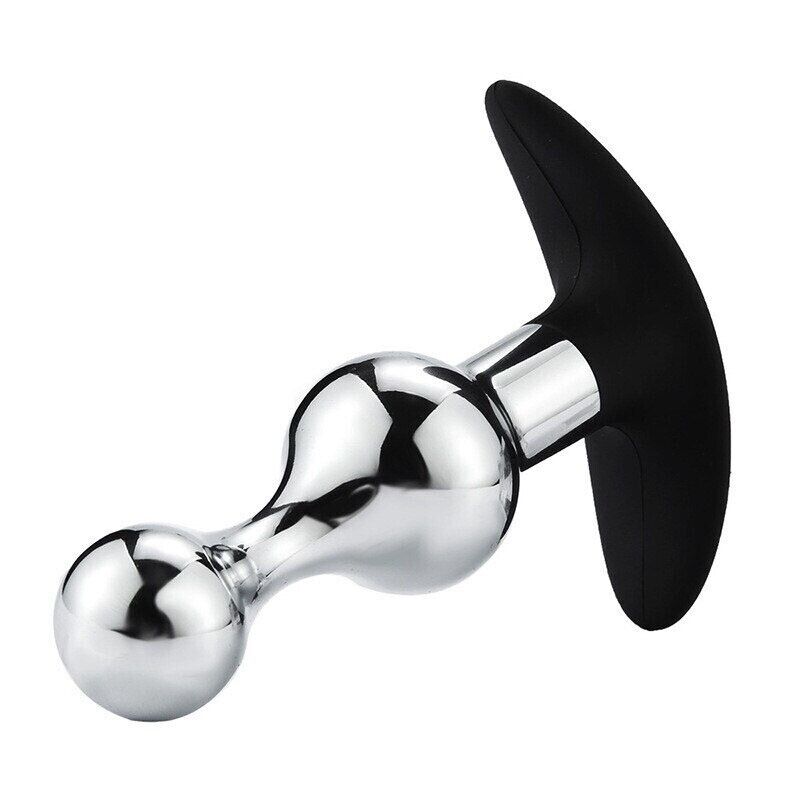 Wearable Metal Silicone Butt Plug Anal Plug Ass Stretcher Dildo Sex Toys