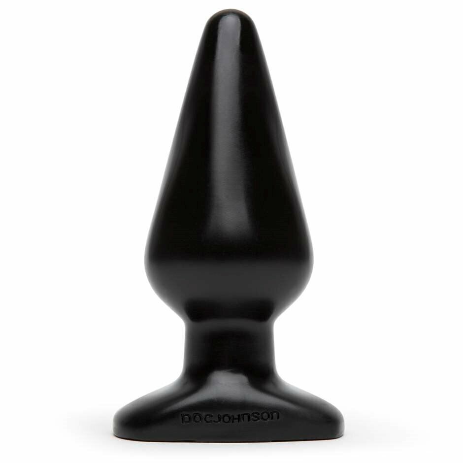 Doc Johnson Black Classic Large Butt Plug Anal Dildo Advanced Sex Toy Trainer