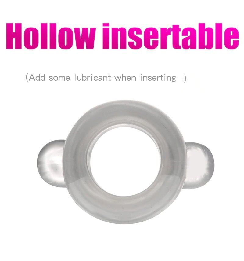 Clear View Soft Hollow Anus Anal Butt Plug Tunnel Dilator Speculum