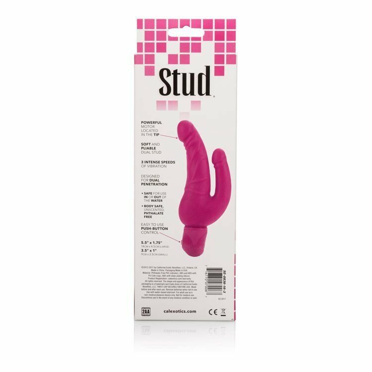 Waterproof Vaginal G-spot Anal DP Double Penetration Vibe Vibrator Dildo Dong