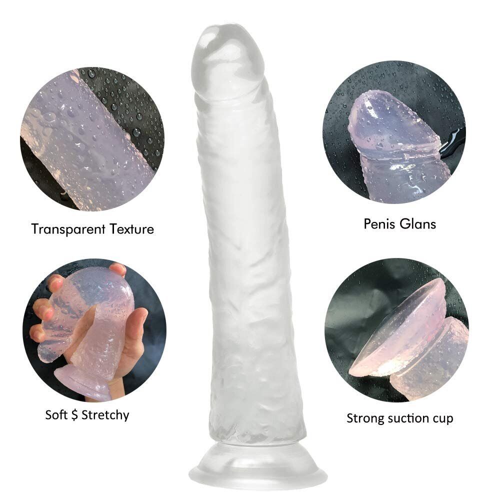 Flexible Realsitic G-spot Anal Dildo Dong Attachment for Strap-on Harness