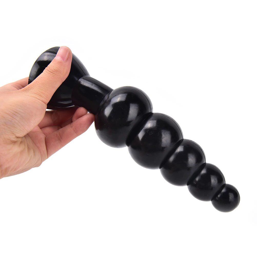 Soft Bendable Squeezable XL Extra Large Anal Butt Plug Beads Suction Cup