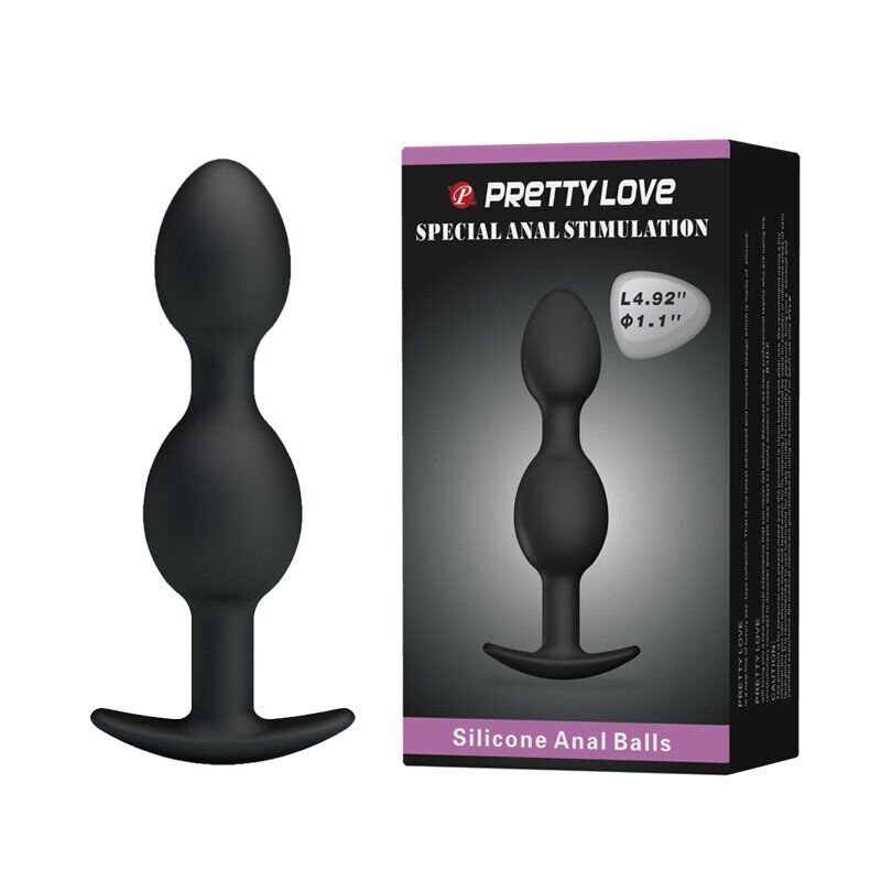 Silicone Wearable Hollow Anal Beads Butt Plug with Vibrating Weight Anal Trainer