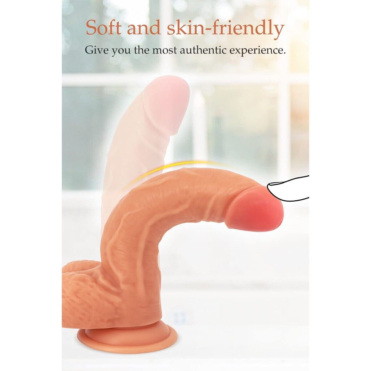 6.6" Slim Mini Realistic G-spot Anal Dildo Dong Cock with Balls Suction Cup