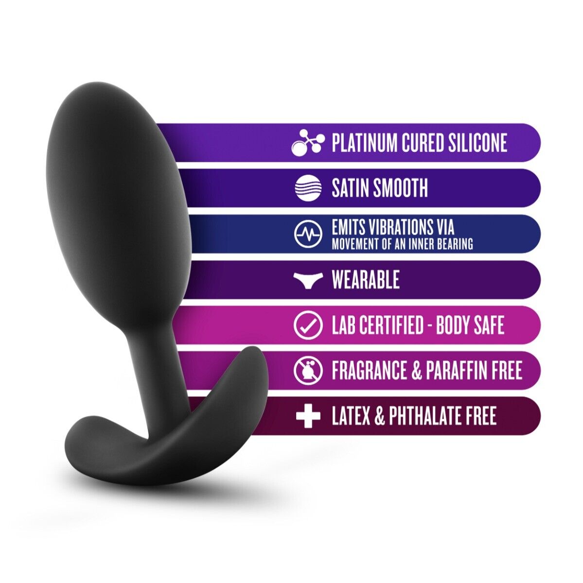 Silicone Wearable Hollow Anal Butt Plug Beads with Motion Activated Stimulation