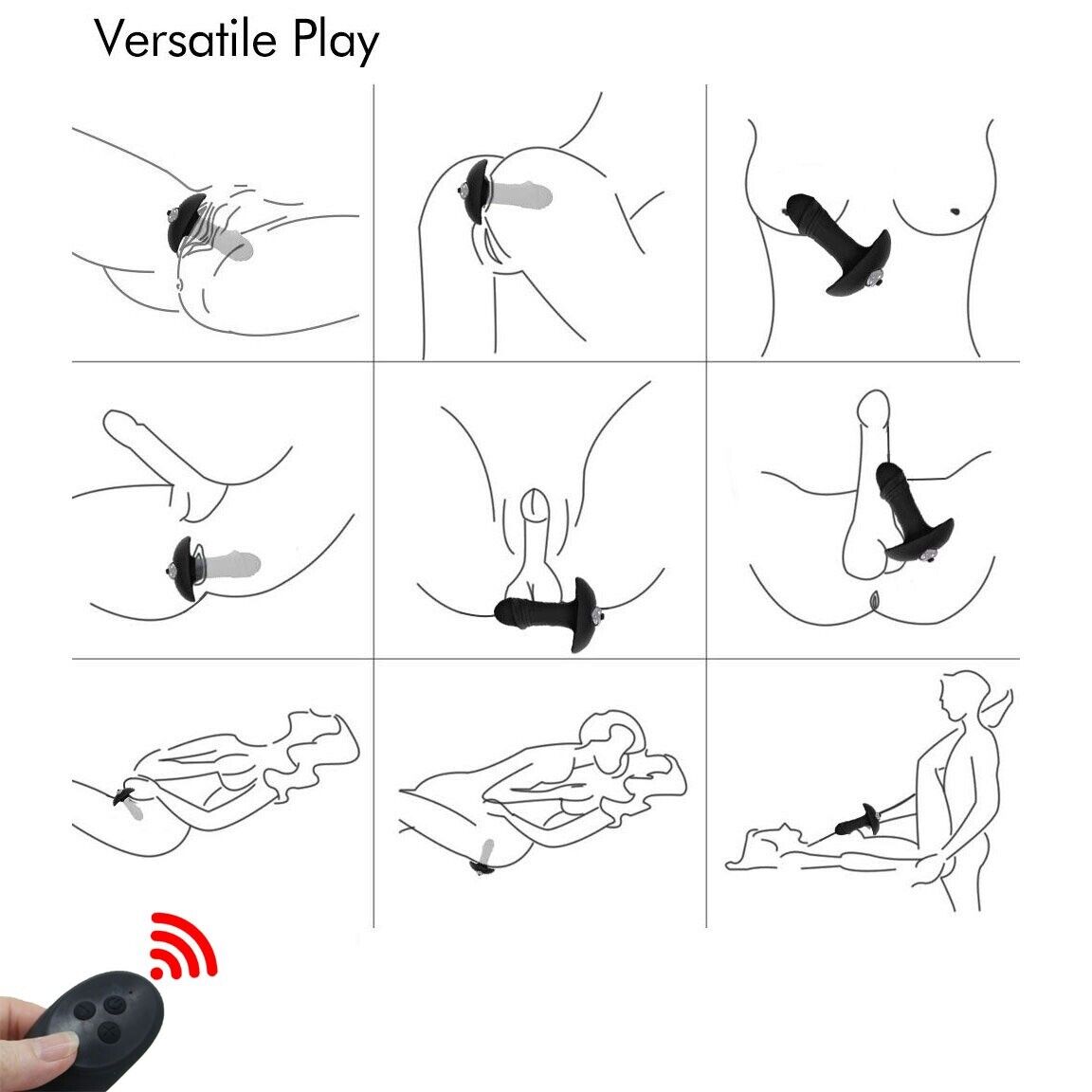 Wireless Remote Control Vibrating Wearable Anal Butt Plug Anal Trainer Sex Toys