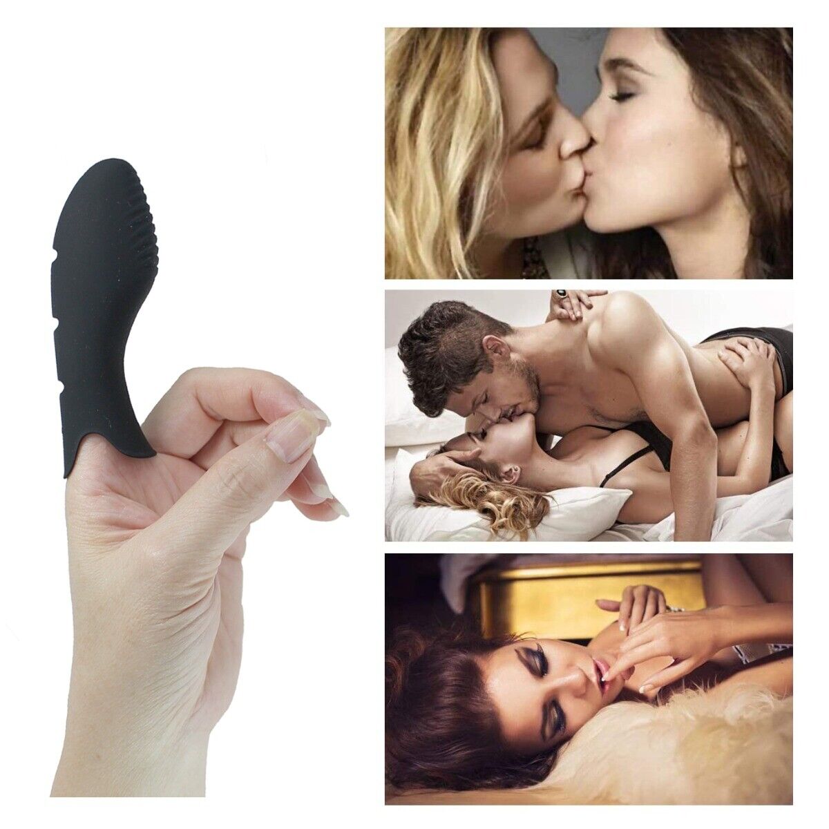 Silicone Finger Massager Vibrator Clit G-spot Foreplay Fingering Orgasm Vibe