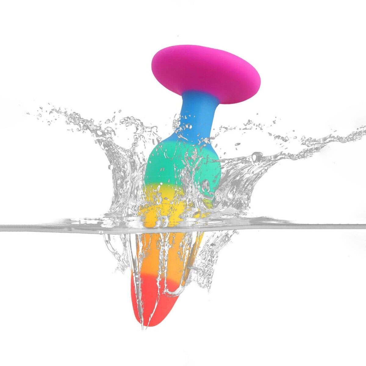 5.15" Silicone Rainbow Pride Anal Butt Plug Anal Play Sex Toys