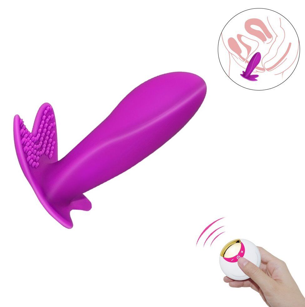 Silicone Wireless Remote control Wearable Strap-on Clit G-spot Vibrator Sex-toys