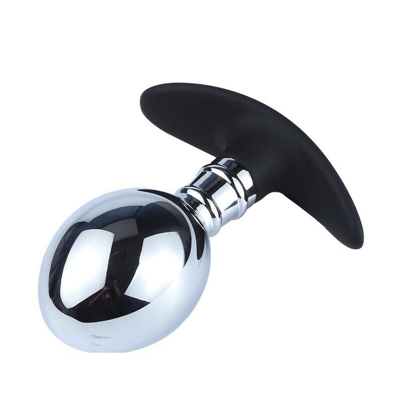 Wearable Metal Silicone Butt Plug Anal Plug Ass Stretcher Dildo Sex Toys