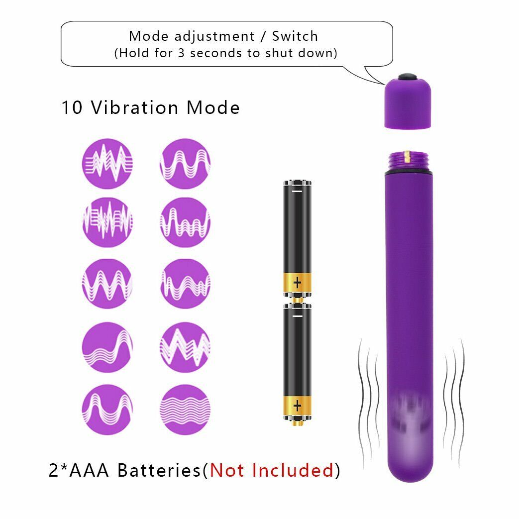 Extra Long Slim Clit Anal G-spot Vibrator Stimulator Sex-toys for Women