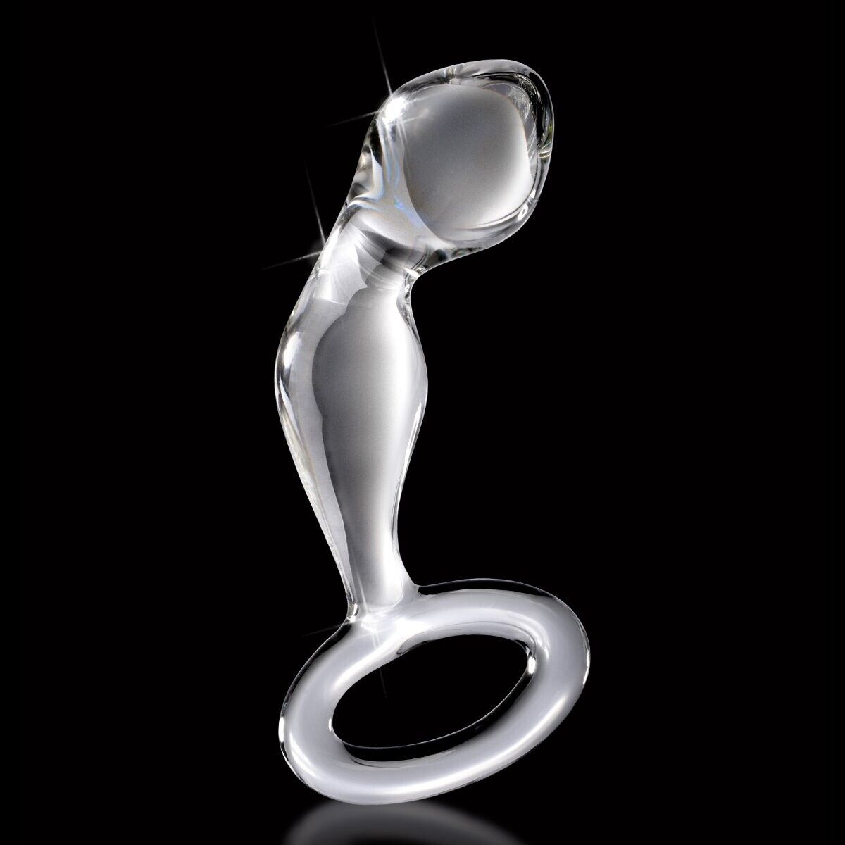 Curved Glass Anal Sex P-spot Proble Butt Plug Prostate Massager for Men