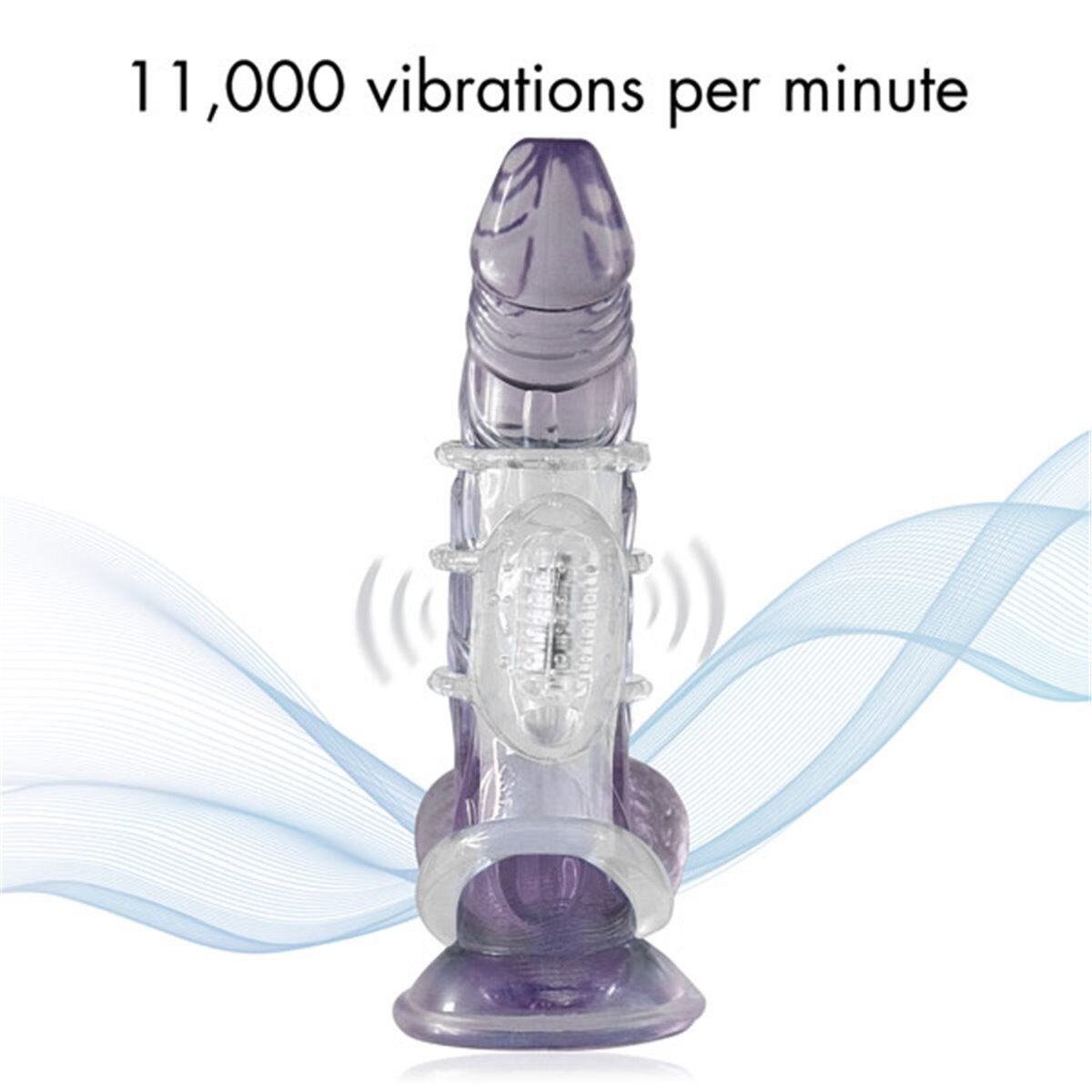 Zinger Vibrating Cock Cage Penis Enhancer Orgasm Love Ring Couple Sex Toys