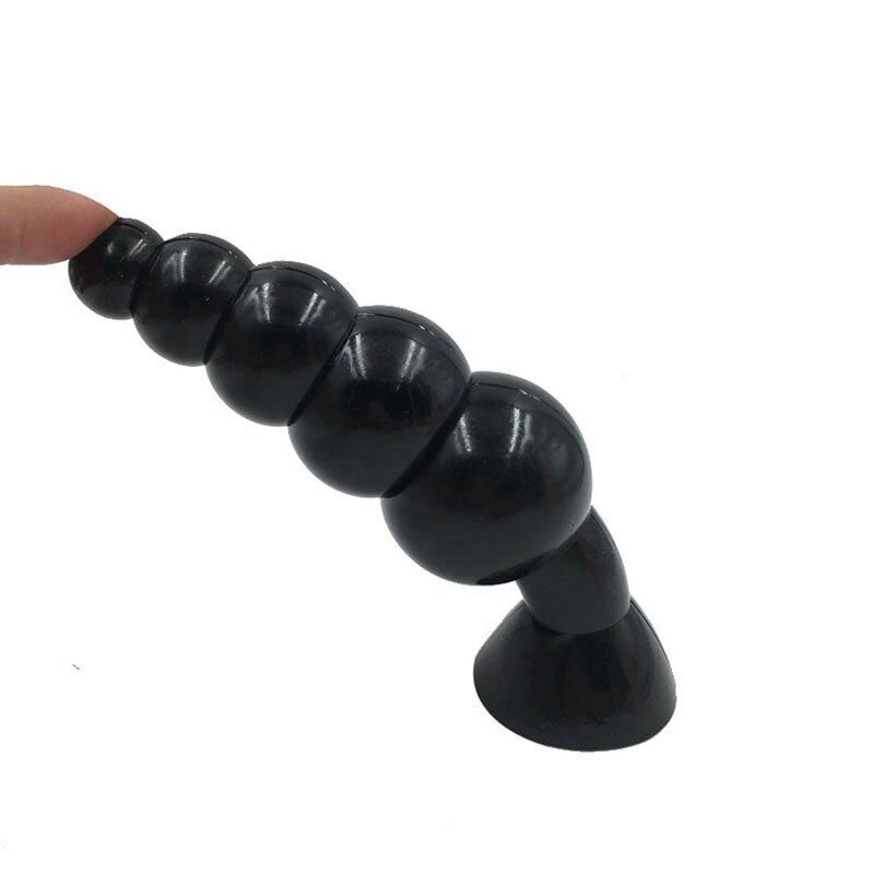 Soft Bendable Squeezable XL Extra Large Anal Butt Plug Beads Suction Cup