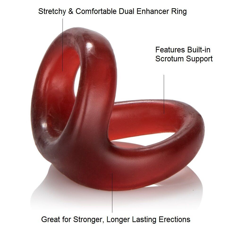 2pcs Snug Tugger Cock Balls Dual Support Male Penis Erection Enhancer Cock Ring