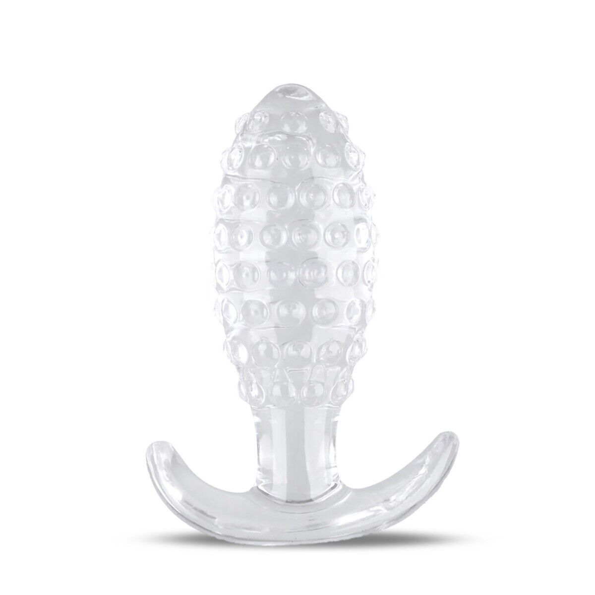 Soft squeezable Wearable Clear Nubby Anal Butt Plug Anal Play Sex Toys