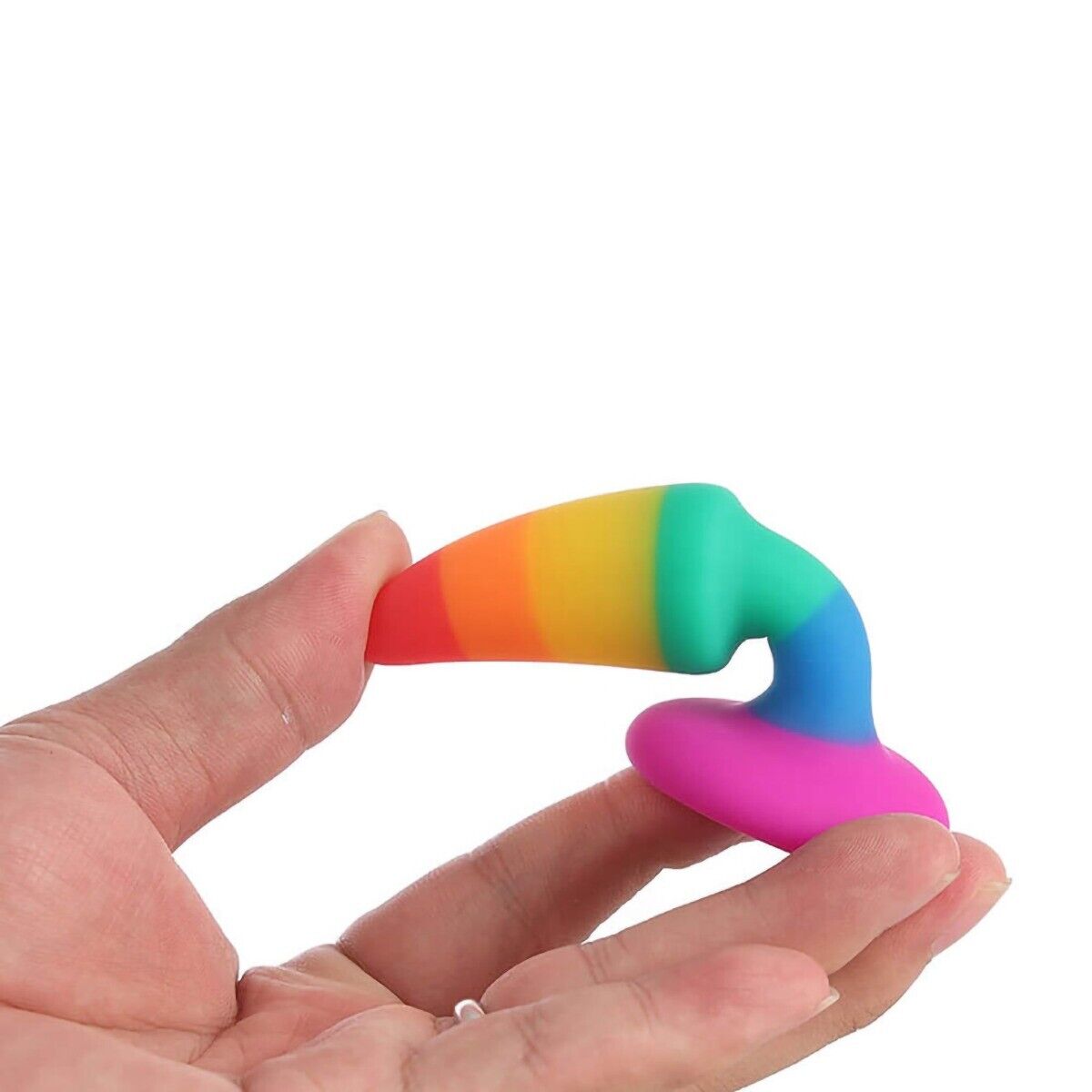 5.15" Silicone Rainbow Pride Anal Butt Plug Anal Play Sex Toys