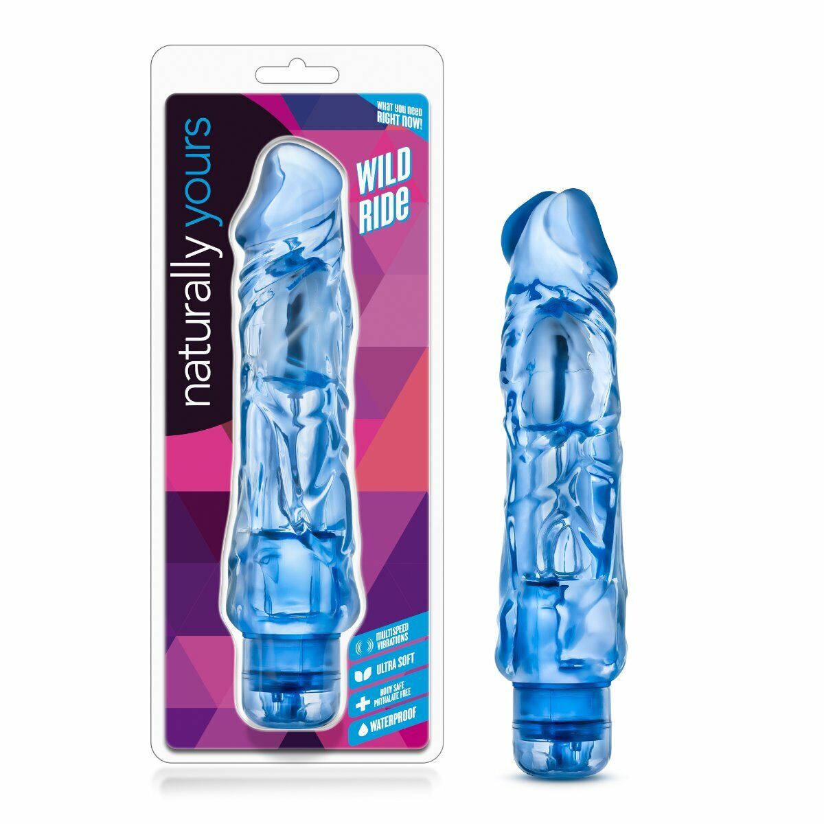 Waterproof Multi-speed Thick Jelly Realistic Vibrating Dildo Cock Vibe Vibrator