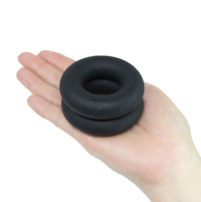 2 Stretchy Silicone Male Penis Enhancer Prolong Delay Sex Cock Ring for Men