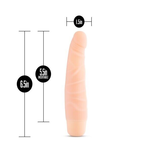 Silicone Willy 6.5" Vibrating Realistic Dildo Cock Vibrator Beginner Sex Toys