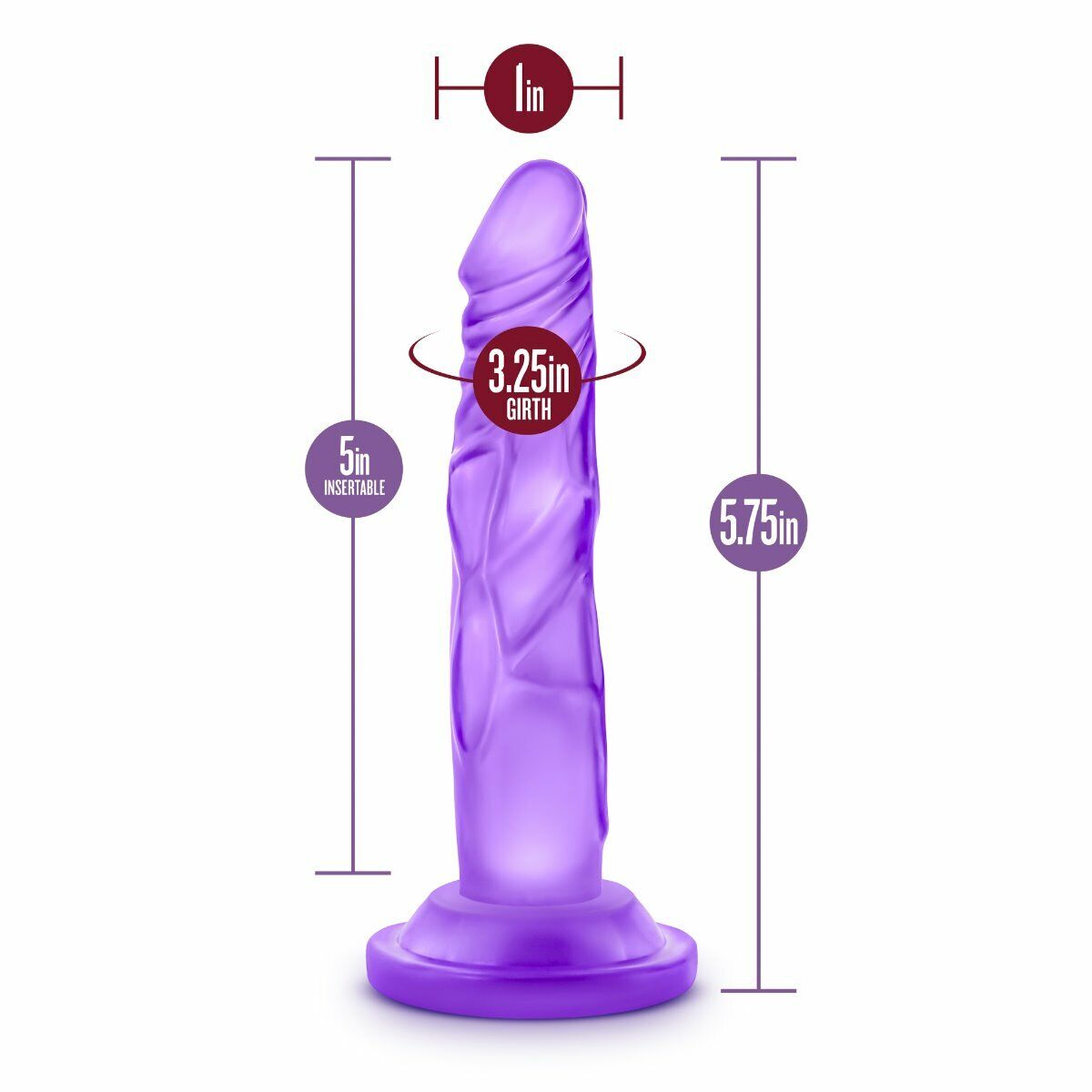 Naturally Yours 5 Inch Mini Cock Realistic Dildo Dong Suction Cup