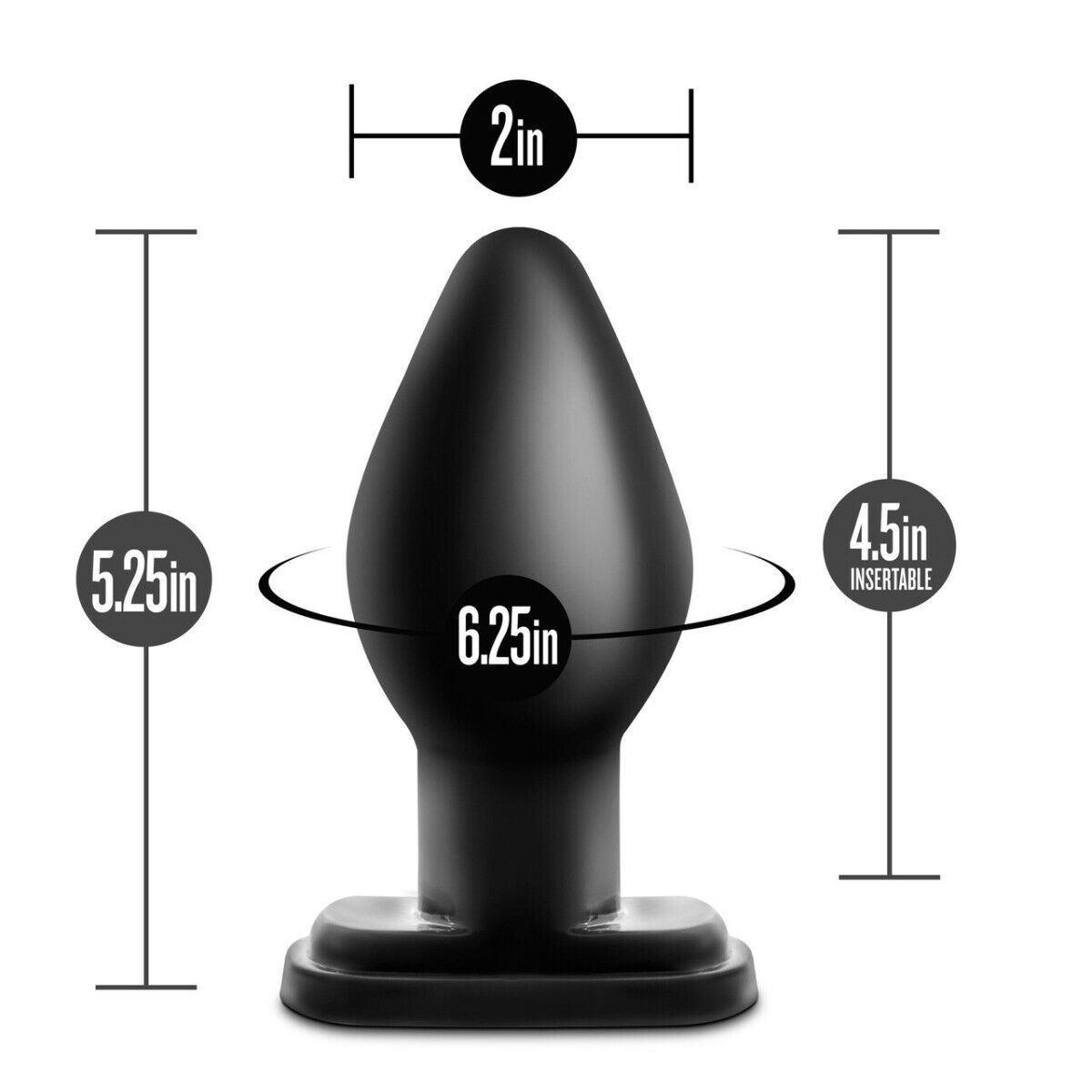 5.25" Anal Stretching Expanding XL Butt Plug Dildo Anal Sex Toys