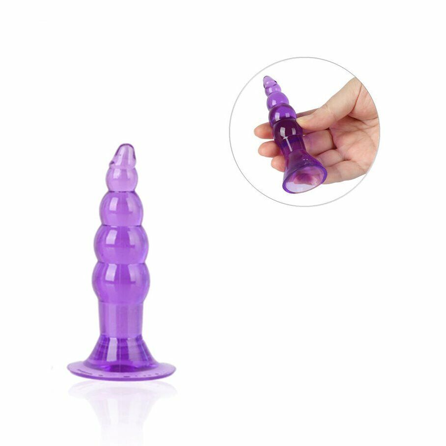 Soft Jelly Beginner Anal Beads Butt Plug Anal Sex Toys for Women Men Couples