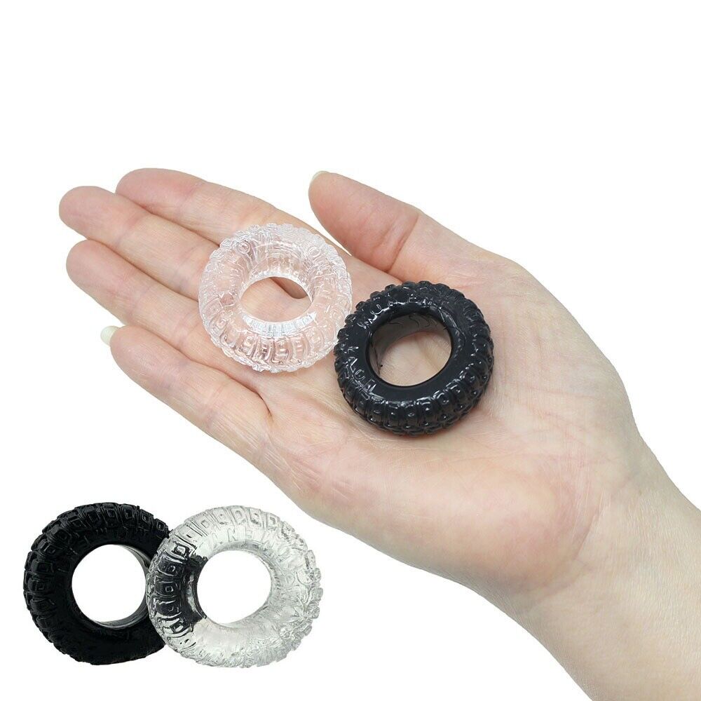 Silicone Truck Tire Penis Cock Rings Ball Stretcher Sex Toys for Men Couples