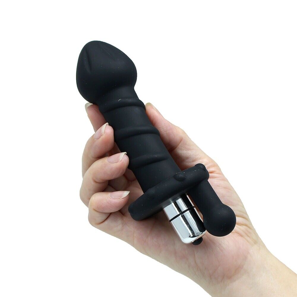 Silicone Spiral Rotator G-spot Anal Butt Plug Dildo Vibrator Prostate Massager