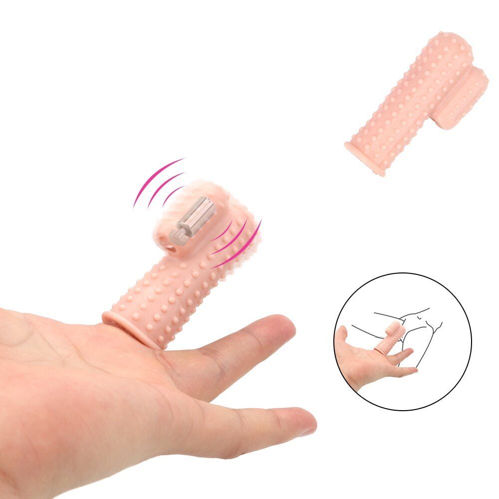 Finger Sleeve Massager Clit Anal G-spot Vibrator Foreplay Sex-toys for Couples