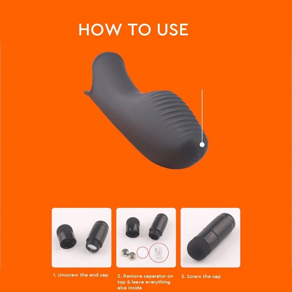 Silicone Finger Massager Vibrator Clit G-spot Foreplay Fingering Orgasm Vibe